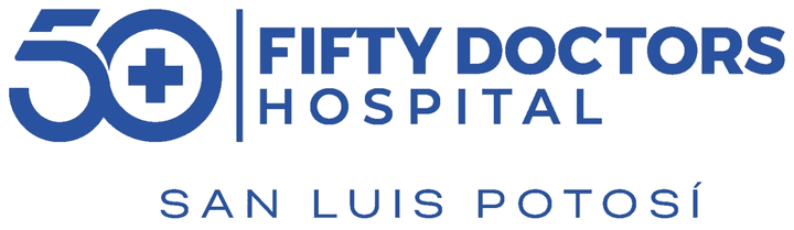 50 FIFTY DOCTORS Hospital San Luis Potosí — marca registrada de su titular (IMPI, registro n.º 2196212). Blue Insights 2011 SL, empresa comercializadora y agencia de marketing de los hospitales 50 Doctors en San Luis Potosí y Aguascalientes.